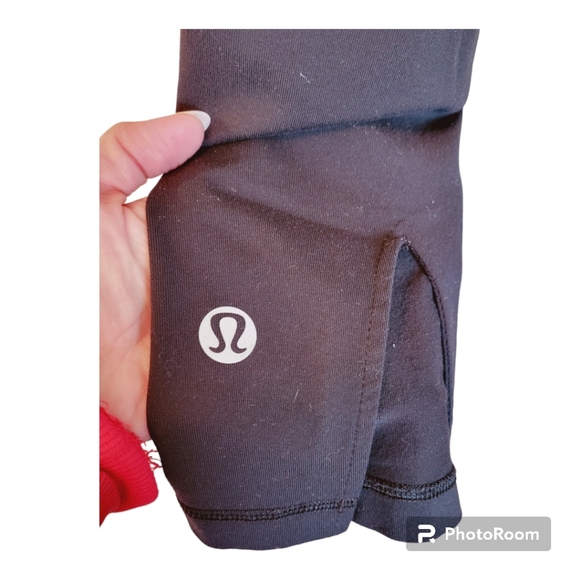 Lululemon Athletica Black Cropped Wide Leg Leggings - Picture 3 of 7